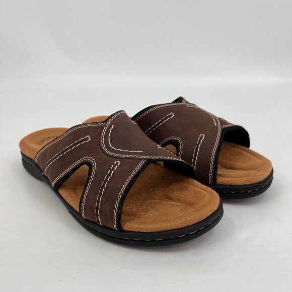 Dockers Sunland Slide Sandals Size 9W Dark Brown Open Toe Slip On Shoes main image 5